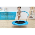 thumbnail image 2 of Mini Trampoline for Kids, 36" Small Round trampoline with Handle Bar,  Indoor Outdoor Portable Trampoline for 3-8 Years Boys Girls, Blue, 2 of 6