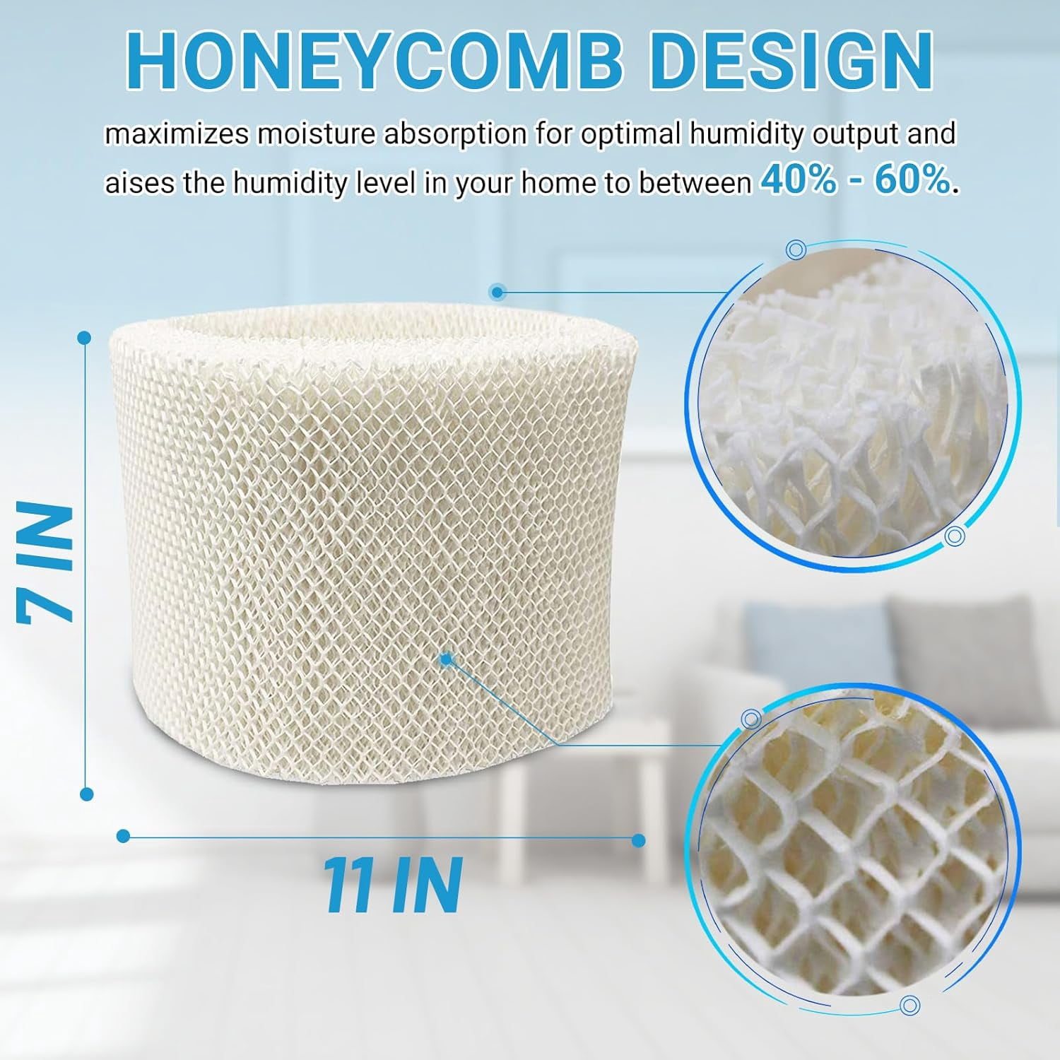 3 Pack HC14 Filter E Replacement, Compatible with Honeywell HC-14 Series Humidifier Filters