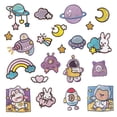 thumbnail image 1 of 19 Pcs Embroidery Iron-on Patch, Purple Planet Space Patch Sticker Sky Rabbit Applique Iron-on Patches Decals For T-shirt, Jeans, Clothes, Bags, Hats, 1 of 5