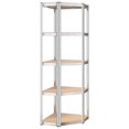 thumbnail image 5 of vidaXL 5-Layer Shelves 4 pcs Silver Steel&Engineered Wood, 5 of 5