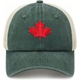 thumbnail image 3 of XIAOCHA Leaf Graphic Baseball Cap for Men Breathable Outdoor Farm Dad Hat Sport Trucker Hat,E, 3 of 3