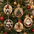 thumbnail image 4 of Kiplyki 6Pcs DIY Pearl Art Christmas Ornament Kit Hanging Diamond Art Christmas Ornament Set Includes Pearls Colorful Beads Art Craft Shimmering Holiday Gift for Tree Window Wall Fireplace Decor, 4 of 6