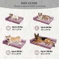 thumbnail image 2 of Exclusivo Mezcla Orthopedic Dog Bed with Washable Cover 30"x20", Jacquard Fluff Pet Sofa Bed with 2-Sided Bolsters for Small Dogs, Purple, 2 of 9