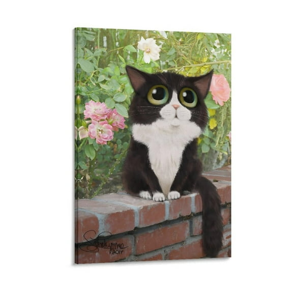 Margaret Keane Cats Animal Poster3 Poster Decorative Painting Canvas Wall Art Living Room Posters Bedroom Painting 16x24inch(40x60cm)