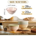 thumbnail image 2 of Cereal Bowls Ceramic Bowl Set - Soup Bowls Set of 6 with Candy Hue - Colorful Kitchen Bowls for Serving Salad | Oatmeal | Ramen | Pho | Noodle - Microwave and Dishwasher Safe - 6.25" W x 3" H - 23 OZ, 2 of 8