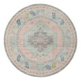 thumbnail image 3 of Unique Loom Whitney Collection Area Rug - Geneva (7' 1" Round Pink/Blue), 3 of 7