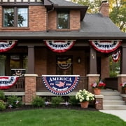 Front Porch Decorations Outdoor Usa 250Th Anniversary Flag 18X36 Inch Patriotic Decor for Front Yard Porch Entrance 4Th of July Party Hanging Decor