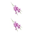 thumbnail image 4 of Yuarrent Flor artificial de oficina Orquídeas de baile falsas Banquete Flores de simulación realistas Adorno de planta de plástico Púrpura Púrpura 2Conjunto, 4 of 6