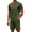 Army Green, variant on COOFANDY Men's 2 Pieces Outfits Casual Quarter Zip Polo T Shirt and Shorts Set Athletic Jogging Summer Tracksuit