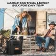 thumbnail image 4 of Holuxer Expandable XLarge Tactical Lunch Box for Adults, Leakproof Insulated Lunch Bag with Lots of Storage Space, Durable Cooler Bag for Men Women Work Outdoor Picnic Trips, 22L(Black), 4 of 8