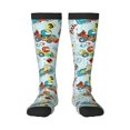 thumbnail image 1 of Wukai Cartoon Car Racing for Contrast Color Stockings, Sports Fitness Adult Long Socks, Unisex, 1 of 6