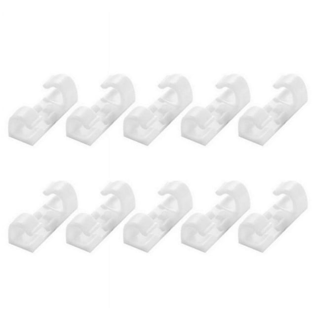 Organisateur de Câbles Autocollant Blanc 60 Pcs Pince de Fixation