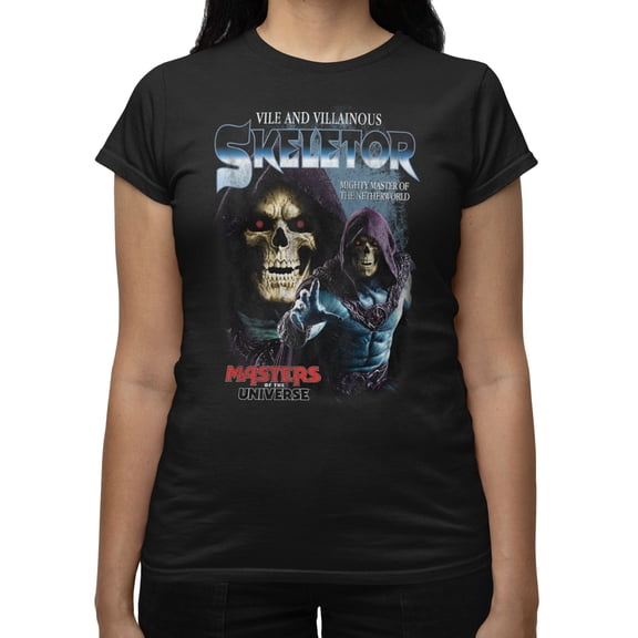 Masters Of The Universe Movie Skeletor Master Of Netherworld Collage Women's T Shirt (Black, S-XXL)