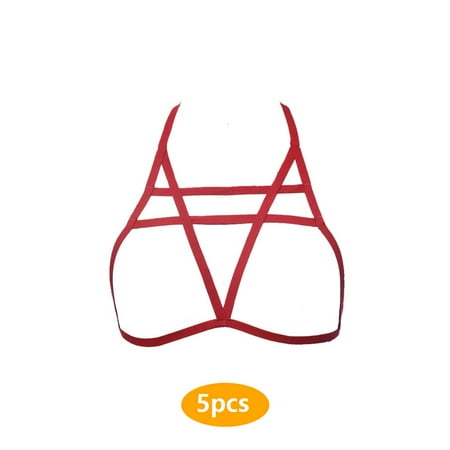 

5pcs Cupless Bra Erogenous Material Unique Design Underwear Brassiere Impressive Tight Bond Passionate Fashion Lingerie