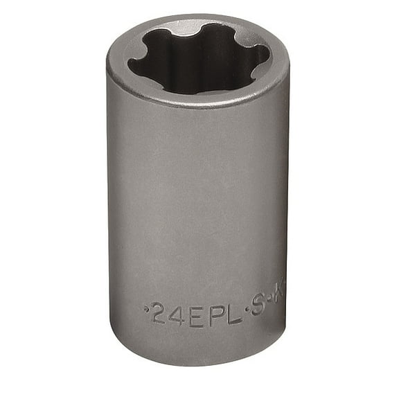 Sk Professional Tools Socket, Steel, Chrome, EP24 42724