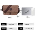 thumbnail image 3 of Bolso Brownshoulder Bolso de Lona Bolsos de Hombro Unisex 7.9 Pulgadas Ipad Messenger Bag Maletín Hombres/Mujeres Bolso Deportivo Trabajo Escuela Satchel, 3 of 5