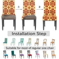 thumbnail image 4 of Tribals Floral Chair Covers for Dining Room Set of 4, Washable Spandex Parsons Slipcovers, Removable Kitchen Chair Cover, Stretch Seat Protector for Home Party Hotel, 4 of 6