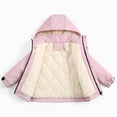 thumbnail image 7 of IVEYRTF Kids Winter Fleece Lined Waterproof Windproof Warm Padded Jacket Hooded Outdoor Sport Coat for Boys Girls Youth Cold Weather Apparel(Pink,12-13 Years), 7 of 7