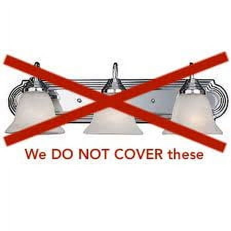 25" Linen Shade with Silver Brackets 4 Bulb Vanity Light Cover
