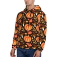 thumbnail image 3 of Sikiie Autumn Pumpkin Men's Hoodie, Essentials Hoodie, Sweatshirt, Pullover Hooded Sweatshirt for Men-4X-Large, 3 of 7