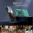thumbnail image 4 of for iPhone 13 Pro Case with Screen Protector,Sliding Camera Cover,-Grade Cover with  Stand Phone Case 6.1" Turquoise, 4 of 12