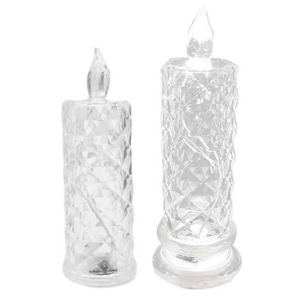 Vela LED Luz electrónica Cena de boda Fiesta Lámpara de cristal sin llama (B)