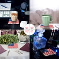 thumbnail image 2 of FMSHPON Independence Day Theme American Flag Set of 8 Coaster for Drinks, Absorbent Ceramic Stone Coasters Cup Mat with Cork Base for Home Kitchen Room Coffee Table Bar Decor, 2 of 4