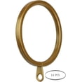 thumbnail image 2 of Meriville 14 pcs Gold 2-Inch Inner Diameter Metal Flat Curtain Rings with Eyelets, 2 of 2