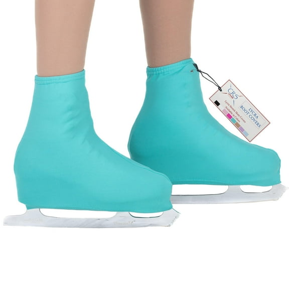 CRS Cross Boot Covers for Skates - High Quality Lycra Skate Covers. Protect and be Performance Ready for Figure Skating, Ice Skating, Roller Skates. (Dark Sea Foam, Adult)