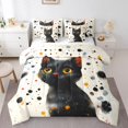 thumbnail image 1 of YST Black Cat Comforter Set, Kawaii Kitten Animal, 7-Piece, Queen, 1 of 4