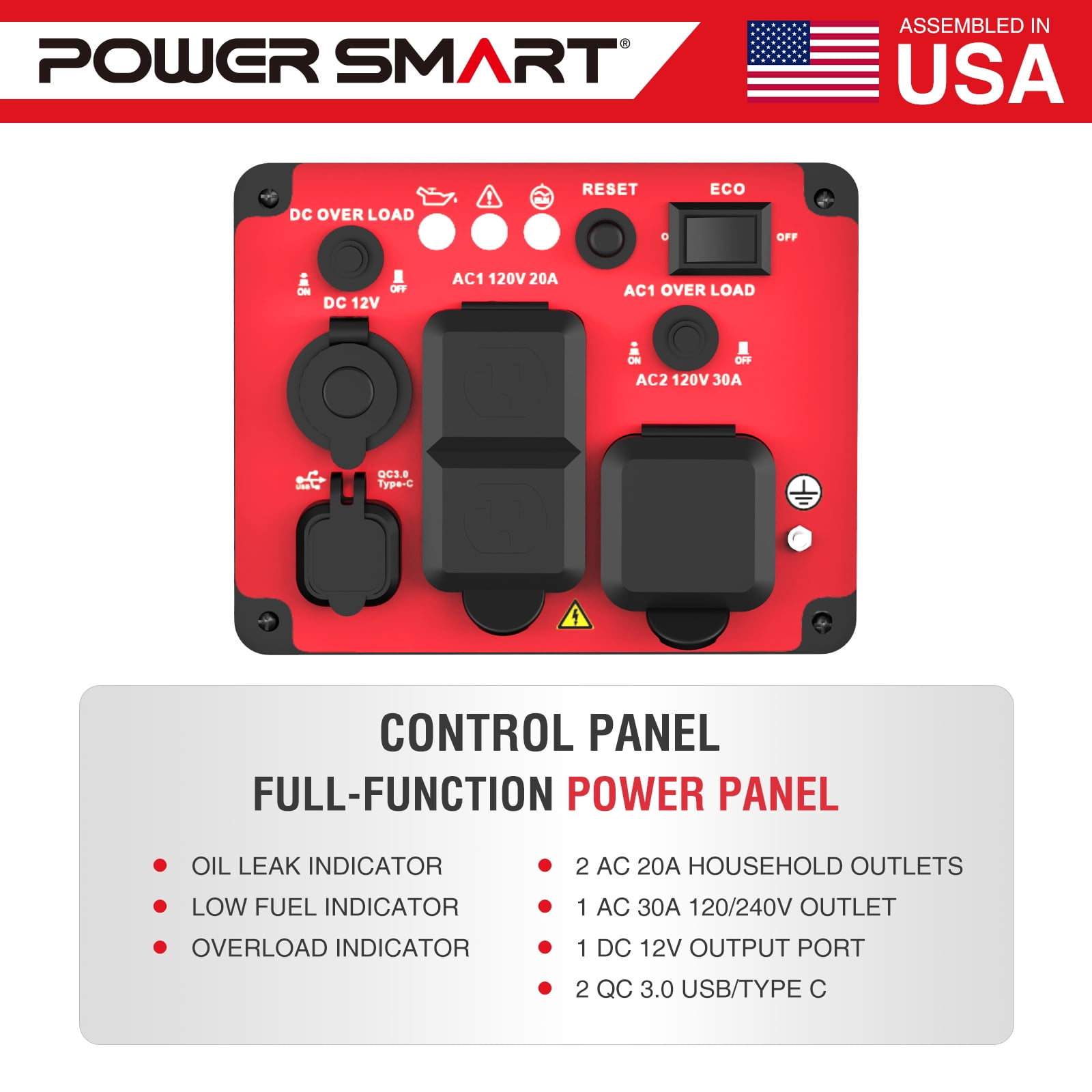 PowerSmart 3800-Watt Portable Inverter Generator, Super Quiet 59dB Gas Powered Engine (143cc)
