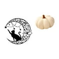 thumbnail image 6 of CoudarTitie Mystical Black Cat Moon Wall Art Sculpture with Halloween Pumpkin Plush Pillow Accents for Cat Lovers Bedroom and Living Room Decor, 6 of 8