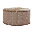 thumbnail image 2 of YWMJZEU Handwoven Straw Futon Floor Pillow Thick Meditation Cushion Small Stool Pouf Pad Ottoman Footstool for Women Men Milk White, 2 of 8