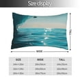 thumbnail image 2 of Fotbe Turquoise Ocean Reflection Funda de Almohada Decorativa Estilo Occidental, Lujo en Algodón, Fundas para Almohadas King, Cojín Estampado para Decoración del Hogar-16"x24", 2 of 6