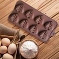 thumbnail image 4 of Oneshrt 8 Holes Heart Shaped Silicone Mold, Valentine's Day Candy Heart Mold, Non-Stick Silicone Fondant Baking Mold, Jelly Pudding Dessert Mold for Baking Chocolate Dessert (Square - Coffee), 4 of 9