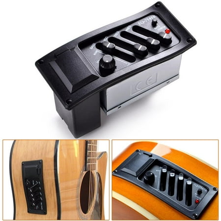 Pickup Per Chitarra Acustica Con Equalizzatore 5 Bande E Accordatore LCD - Preamp Piezo Per Migliorare Il Suono E Accordatura Precisa - Foto 3