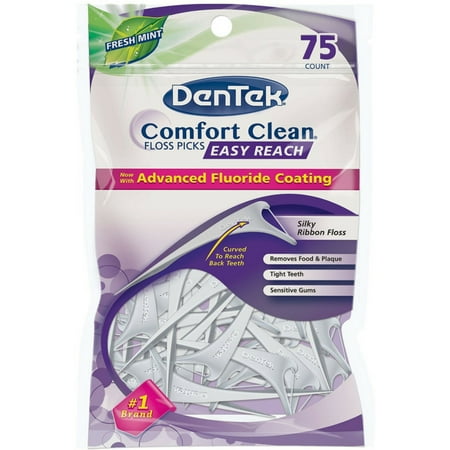 DenTek Easy Reach Floss Picks 75 Each (Pack of 2)