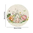 thumbnail image 2 of Easter Round Placemats with Coasters - Heat & Stain Resistant Easter Table Mats, Reusable Non-Slip Round Placemats for Easter Parties, Kitchen Dinning & Holiday Table Decoration, 15*15in, A, 2 of 6