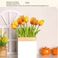 thumbnail image 3 of Artificial Tulips, 10PCS  Tulips Decorative Orange Real Touch Multifunctional PU  For Home For Photography, 3 of 8