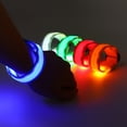 thumbnail image 3 of OULII 5pcs LED Light Up Armband Nylon Blue Glowing Wristbands for Motorcycle Riding, 3 of 4
