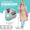 thumbnail image 3 of Zippi Sweeper Pro - Barredora ligera mejorada y nueva 2025, perfecta para alfombras cortas de madera dura y azulejos, diseño triangular que permite barrer en esquinas, luz LED, tiempo de limpieza de 1, 3 of 5