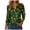 Dark Green, variant on St Patricks Day Shirt Women 3/4 Sleeve Lucky Irish Shamrock Graphic Tshirt Festival Party Tops Blouse,Size XL