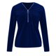 thumbnail image 4 of Blusas de Manga Larga para las Mujeres Cremallera de Cuello en V Delantera Color Sólido Top de Moda Casual, Tops de Color Sólido para las Mujeres, 4 of 9