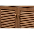 thumbnail image 6 of Baxton Studio Coolidge Modern and Contemporary Walnut Finished 11-Shelf Wood Shoe Storage Cabinet with Drawer, 6 of 7