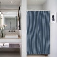 thumbnail image 3 of 36x72 Inch Dark Blue Stall Shower Curtains for Bathroom Minimalism White Stripe Farmhouse Bathtub Curtain Rustic Shabby Chic Extra Long Bath Curtain Decor Waterproof with Hooks, 3 of 6