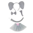 thumbnail image 4 of Disfraz de elefante para niños, ideal para fiestas de cumpleaños o como recuerdo de Año Nuevo. con falda de lazo rosa, 4 of 9