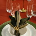 thumbnail image 4 of 12PCS Gold Napkin Rings, Metal Leaf Napkin Ring Holders for Cloth Napkins, Fall Napkin Ring Buckles Bulk for Wedding Receptions, Christmas Thanksgiving Holiday Party Dinner Table Settings, 4 of 8