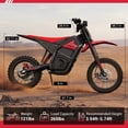 thumbnail image 6 of Yozma IN10 2600W Electric Dirt Bike for Adults, 40 MPH Electric Motorcycle with 48V 23.4Ah Battery, Full Hydraulic Brakes and Suspensions E Dirt Bike, Red, 6 of 11