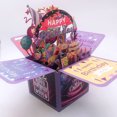 thumbnail image 2 of 3D Greeting Card Handcrafted Happy Birthday Card Adult Kids Handmade Celebration Card Foldable Celebration Card, 2 of 7