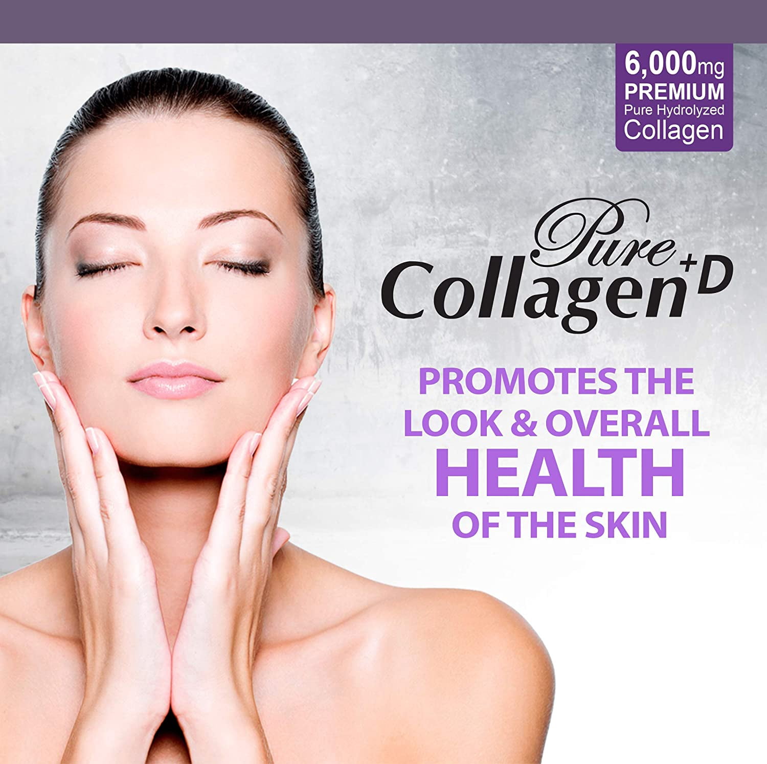 Collagen Pure+D, Premium Collagen Pills 6000mg, 120 Tablets